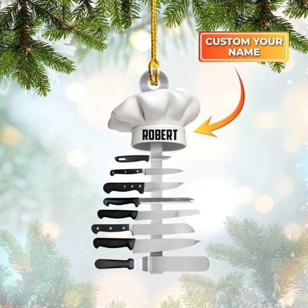 Personalized Chef Ornament 2023 Chef’s Hat Christmas Ornament Gifts