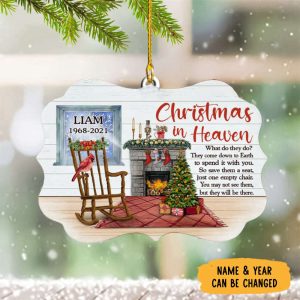 Personalized Christmas In Heaven Ornament 2023…