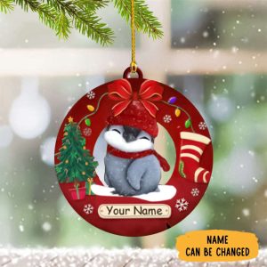Personalized Christmas Penguin Ornament Penguin Christmas…