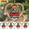 Personalized Couple Red Truck Christmas Ornament   for Husband & Wife