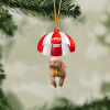Personalized Cute Funny Cockapoo Fly With Parachute Christmas Ornament Custom Pet Name Decor Christmas Tree