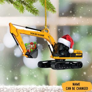 Personalized Excavator Ornament Digger Christmas Ornament…