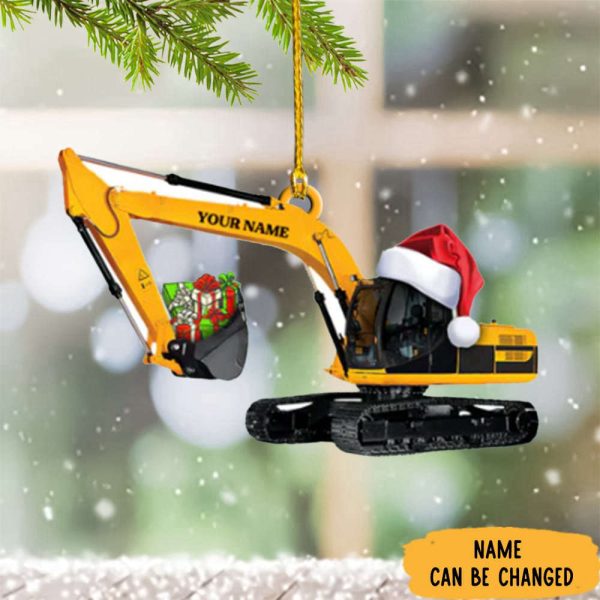 Personalized Excavator Ornament Digger Christmas Ornament Xmas Tree Decorations