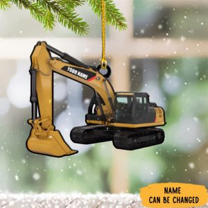 Personalized Excavator Ornament Excavator Christmas Tree…