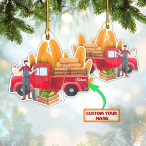 Personalized Farm Christmas Ornament Farm Truck…