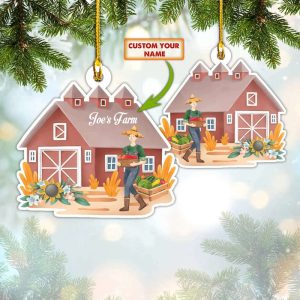 Personalized Farmhouse Ornament Farmhouse Christmas Tree…