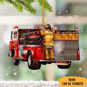 Personalized Firefighter Ornament Fireman Ornaments Christmas…