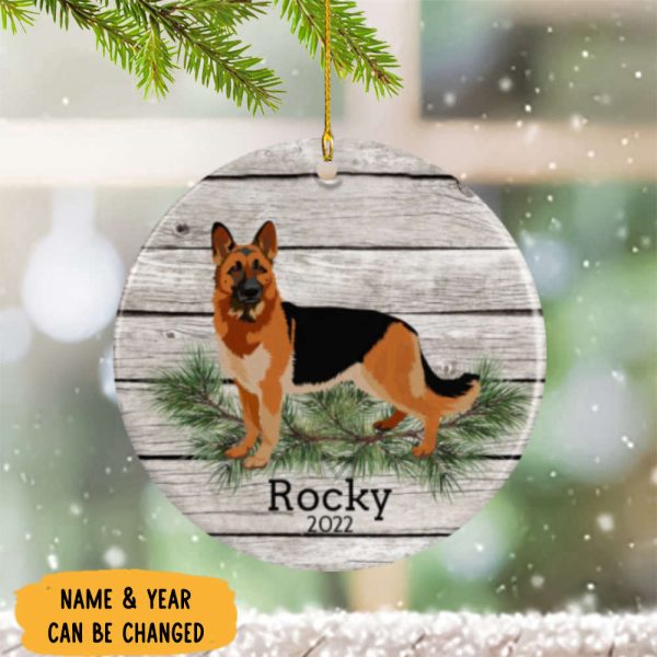 Personalized German Shepherd Ornament Christmas Gifts For Dog Lover