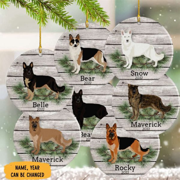 Personalized German Shepherd Ornament Christmas Gifts For Dog Lover