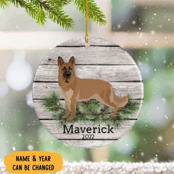 Personalized German Shepherd Ornament Christmas Gifts For Dog Lover