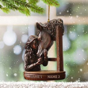Personalized Girl With Horse Ornament Christmas…