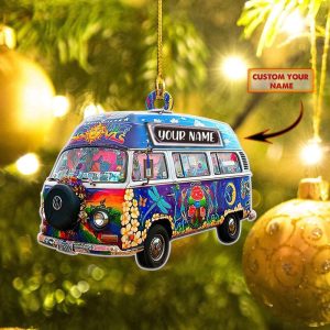 Personalized Hippie Bus Ornament 2023 Christmas…