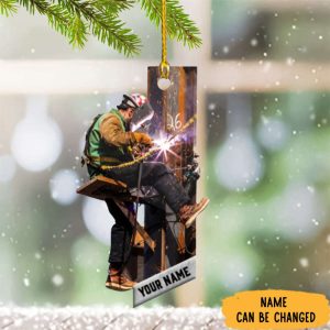 Personalized Ironworker Christmas Ornament Christmas Tree…