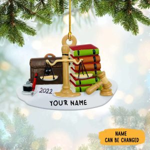 Personalized Law Christmas Ornament Lawyer Scales…