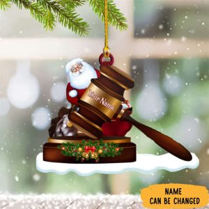 Personalized Lawyer Christmas Ornament Gavel Christmas…