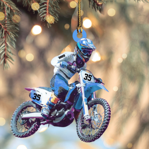 personalized motocross biker christmas ornament custom name and number acrylic ornament for men 2.png