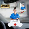 Personalized Nurse Car Hanging Ornament Christmas Tree Ornaments,  Gift For Nurse