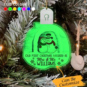 personalized our first christmas married as mr and mrs led ornaments 2023 xmas decor.jpeg