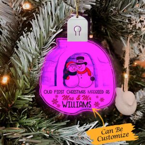 personalized our first christmas married as mr and mrs led ornaments 2023 xmas decor 6.jpeg