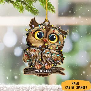Personalized Owl Christmas Ornament Owl Ornaments…