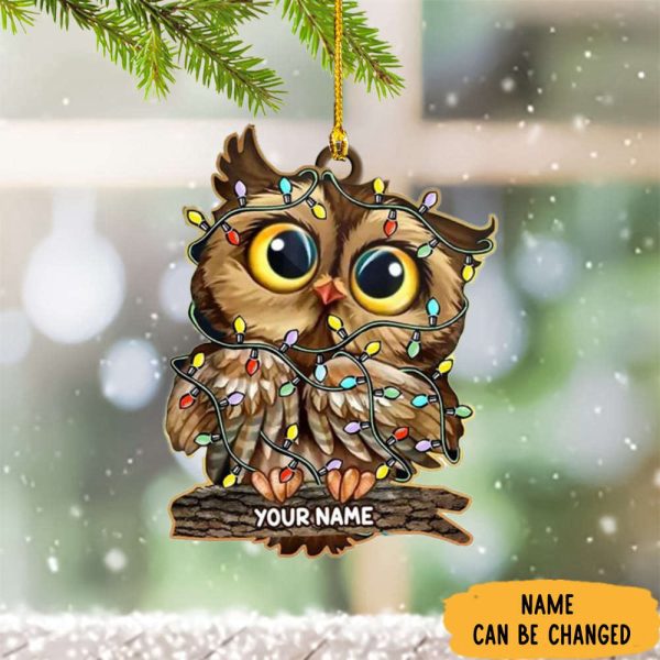 Personalized Owl Christmas Ornament Owl Ornaments For Christmas Tree 2023