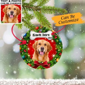 Personalized Photo Dog Memorial Christmas Ornament…