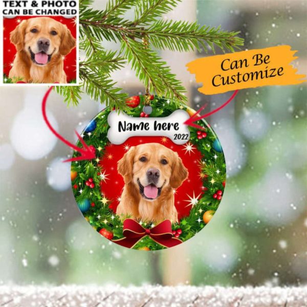 Personalized Photo Dog Memorial Christmas Ornament Dog Theme Memorial Ornaments With Picture