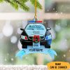 Personalized Police Car Christmas Ornament Thin Blue Line Christmas Tree Ornaments