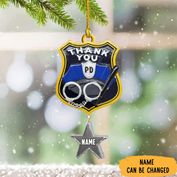 Personalized Police Christmas Ornament Law Enforcement Christmas Ornaments 2023