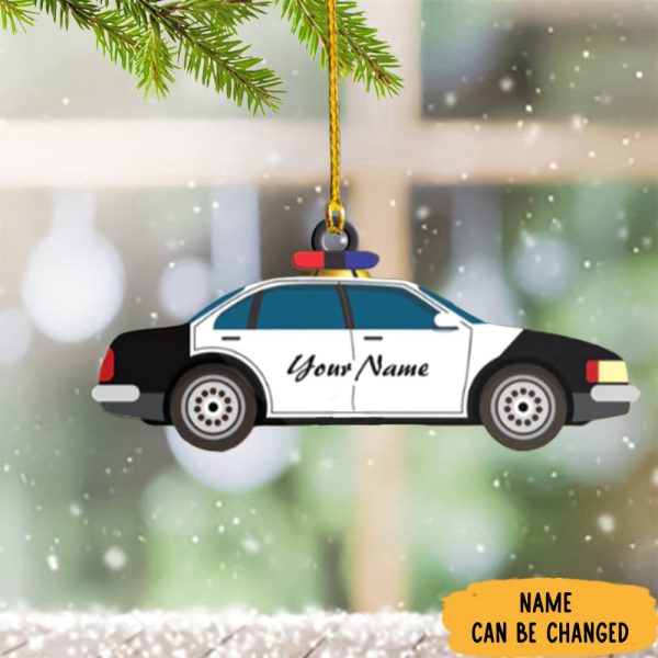 Personalized Police Ornament Police Car Christmas Ornament Decorations Gift Ideas