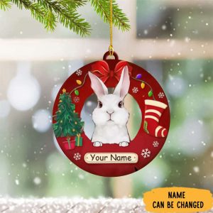 Personalized Rabbit Ornament Bunny Christmas Ornaments…