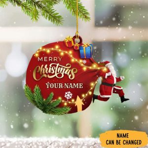 Personalized Santa Claus Ornament Christmas Tree…