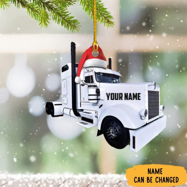 Personalized Semi Truck Christmas Ornament 2023 Truck Driver Ornament Decoration Gifts