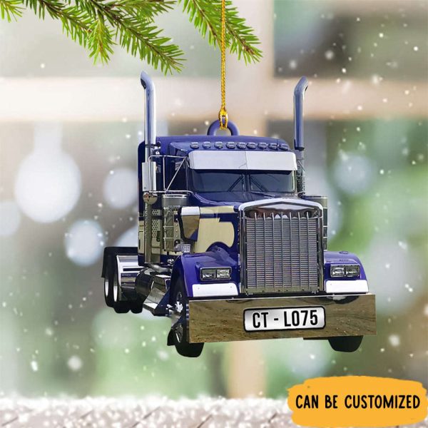 Personalized Semi Truck Ornament Truck Christmas Ornament Best Gifts For Truckers 2023