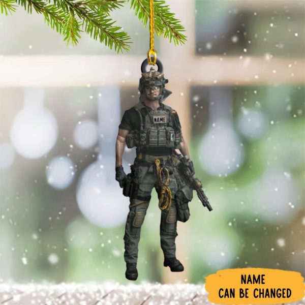 Personalized Soldier Ornament Army Soldier Christmas Ornament 2023