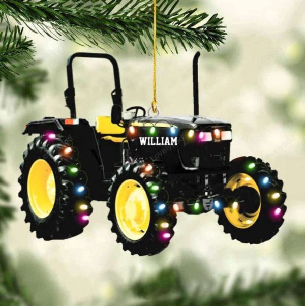 Personalized Tractor Christmas Ornament, Christmas gift for farm, Christmas decor