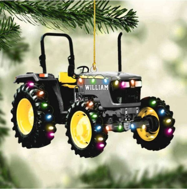 Personalized Tractor Christmas Ornament, Christmas gift for farm, Christmas decor