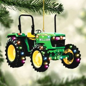 Personalized Tractor Christmas Ornament, Christmas gift…