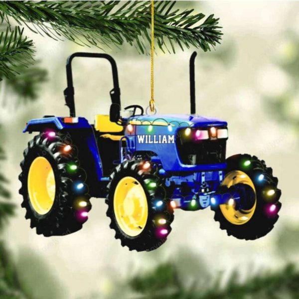 Personalized Tractor Christmas Ornament, Christmas gift for farm, Christmas decor