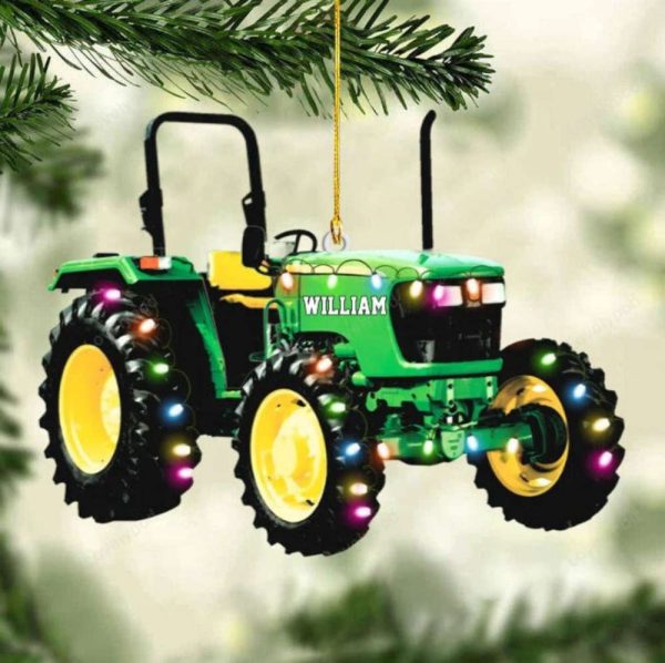 Personalized Tractor Christmas Ornament, Christmas gift for farm, Christmas decor