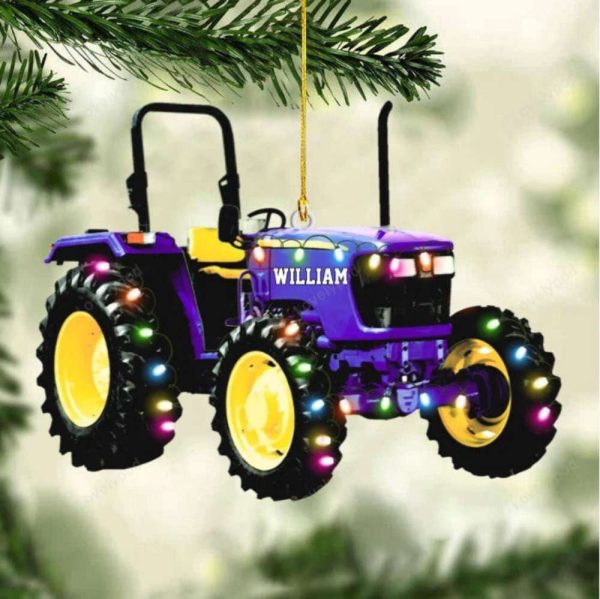 Personalized Tractor Christmas Ornament, Christmas gift for farm, Christmas decor