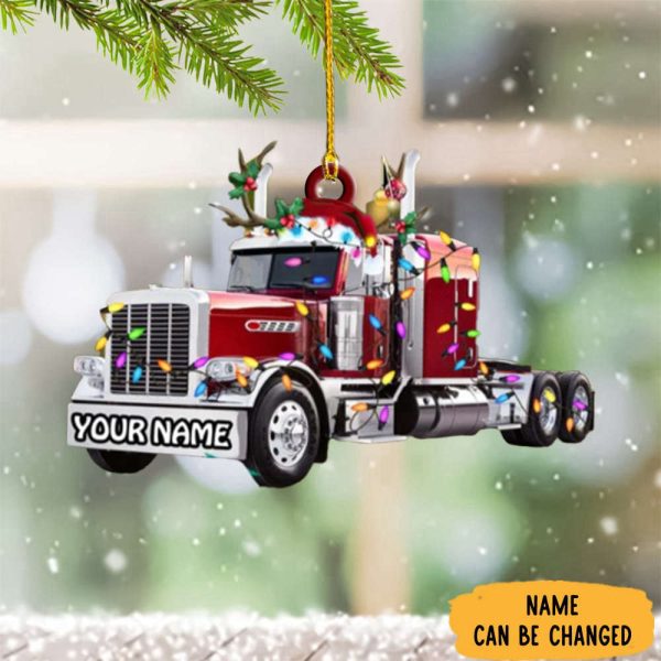 Personalized Trucker Ornament Truck Driver Christmas Ornaments Decoration Gift Ideas