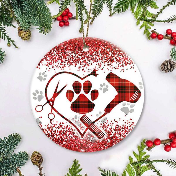 Pet Groomer Ornament Christmas Ornament Hangers Christmas Gift For Dog Groomer