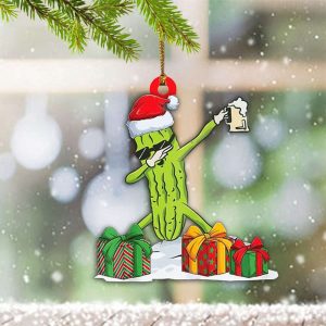 Pickle Christmas Ornament Dabbing Pickle Funny…