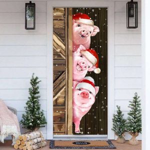 Pig Christmas Door Cover Christmas Gift…