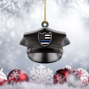 Police Hat Ornament Thin Blue Line…