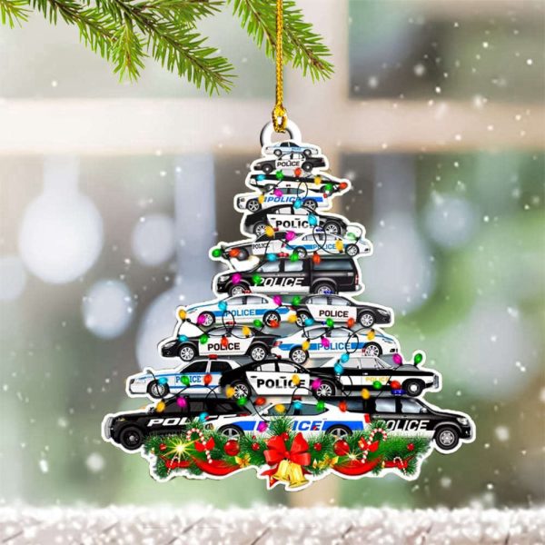 Police Ornament Police Car Christmas Ornament Decorations Christmas Tree