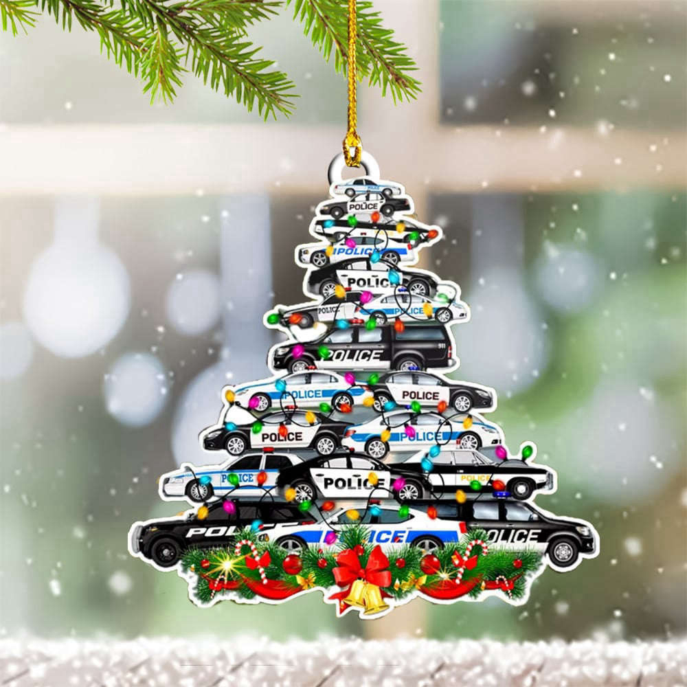 Police Ornament Police Car Christmas Ornament Decorations Christmas Tree –  Furlidays