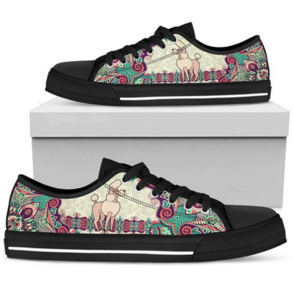 Poodle Dog Lover’s Low Top Shoes: Step Out in Poodle Passion