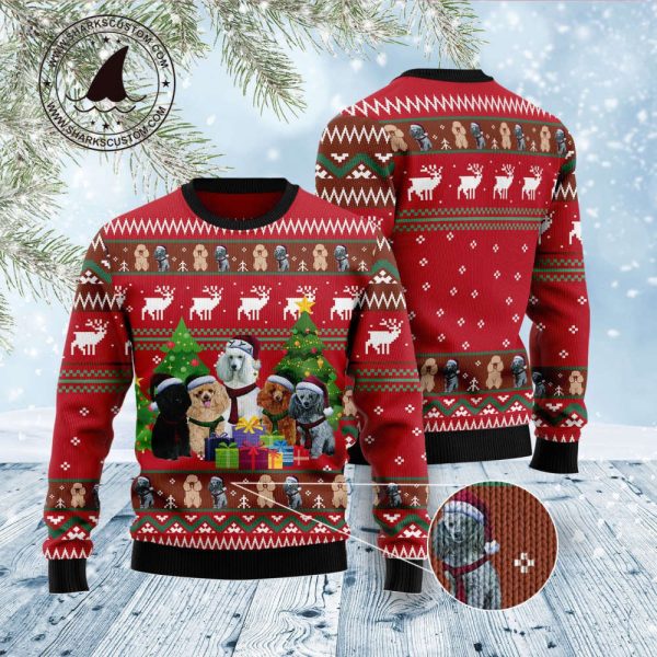 Poodle Family Snow D1011 Ugly Christmas Sweater – Noel Malala Signature
